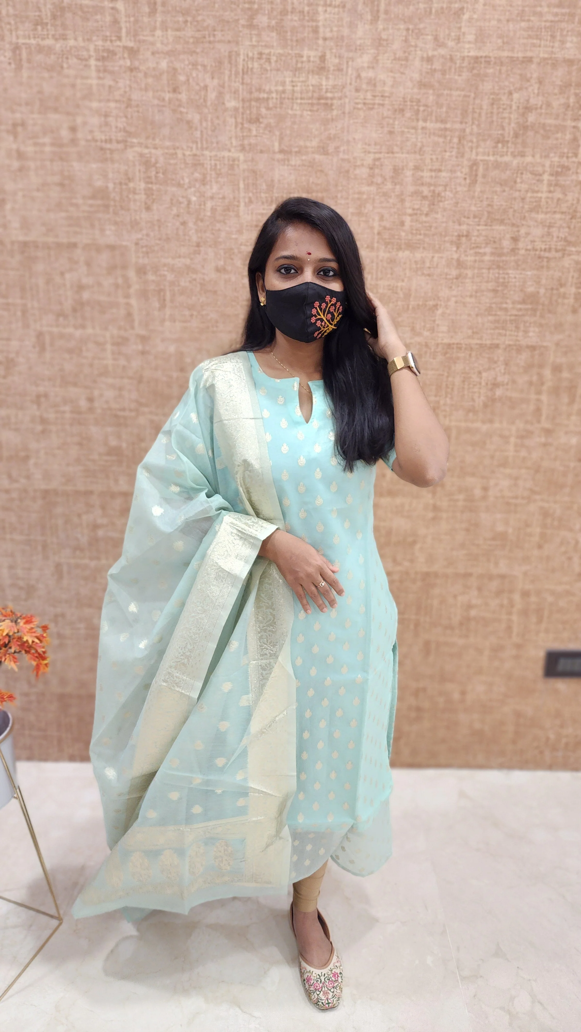 Salwar Set (kurti+Dupatta) (9637)c - Image 3