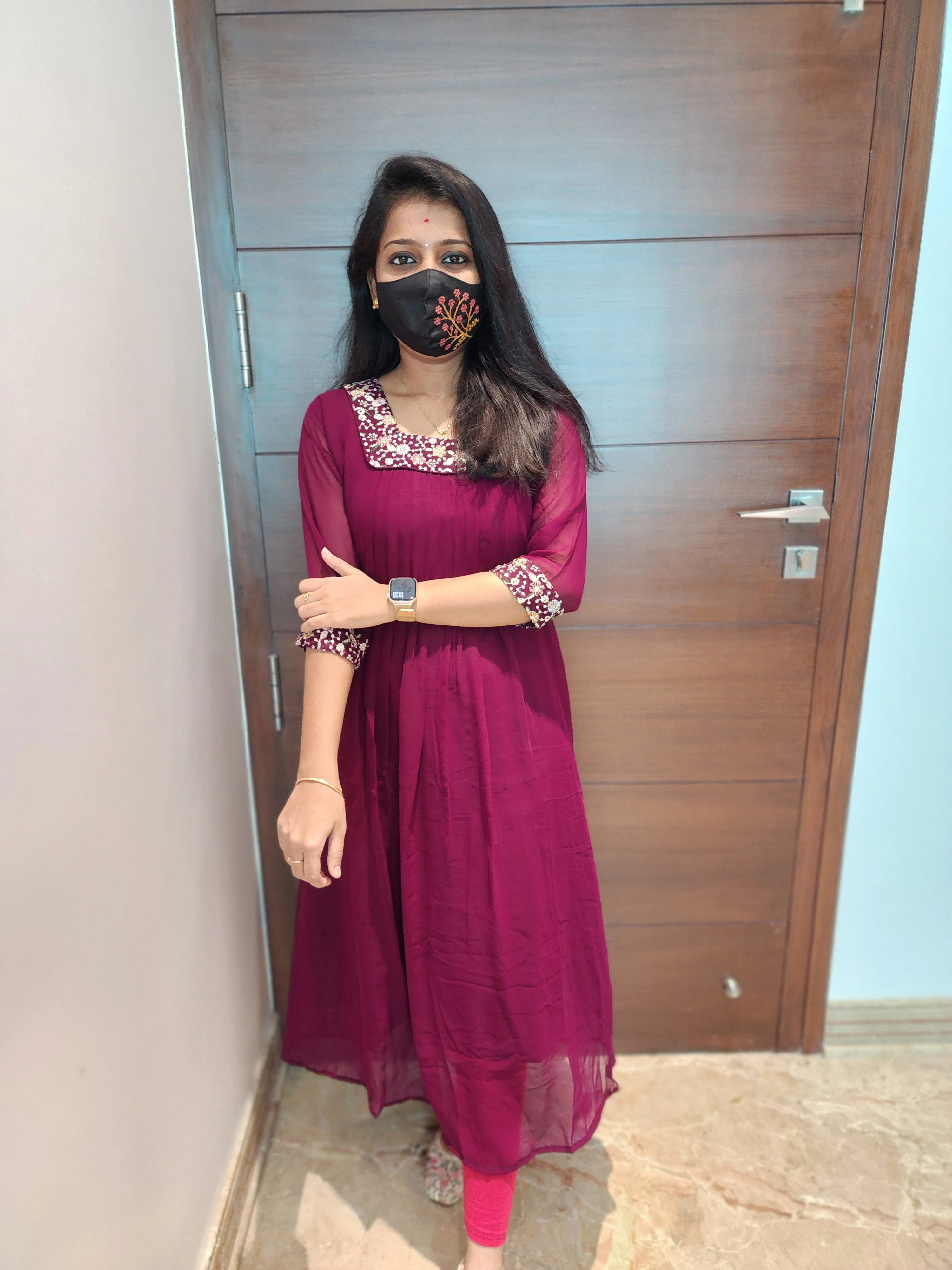 Handwork kurti (6001)C - Image 3