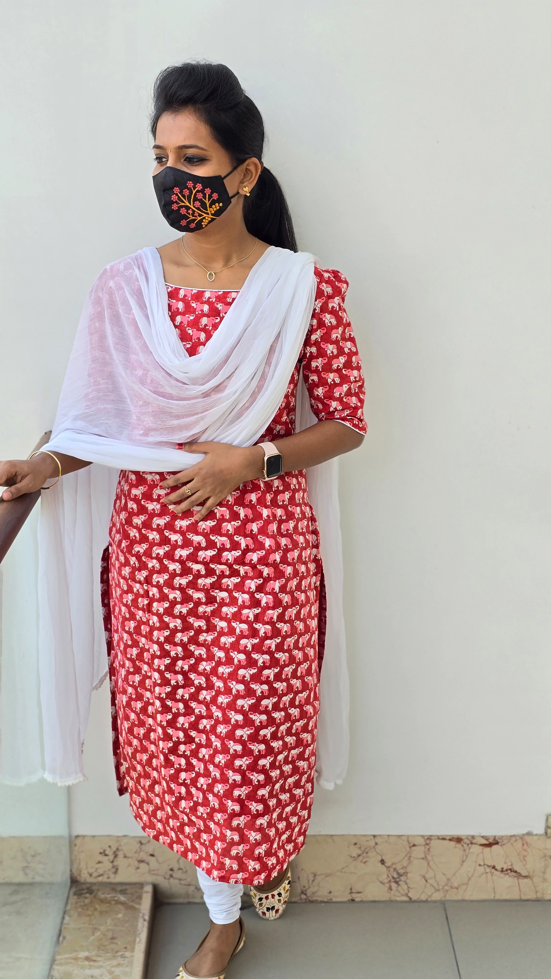 Jaipur Elephant Cotton Kurti (2305)c - Image 3