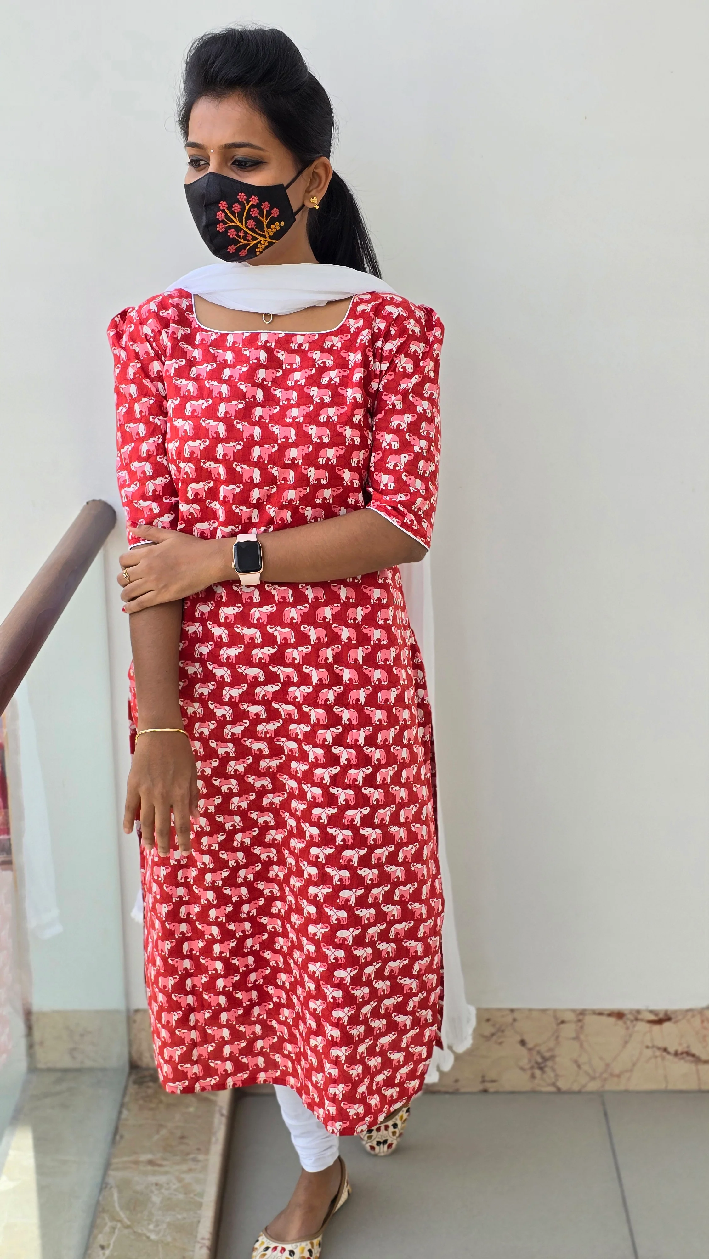 Jaipur Elephant Cotton Kurti (2305)c - Image 4